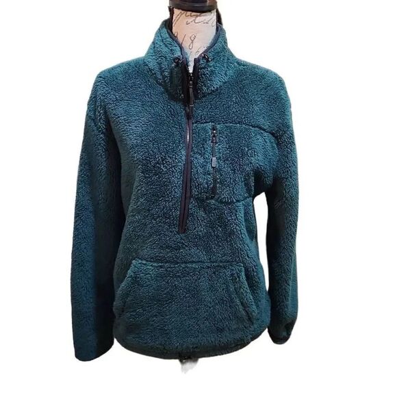 Pink Victoria's Secret Green Teddy Bear Fleece-Size XS - Picture 1 of 6